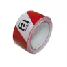 Lot de 10 rubalises noire/rouge/blanche "danger amiante" - 50 mm x 100 ml