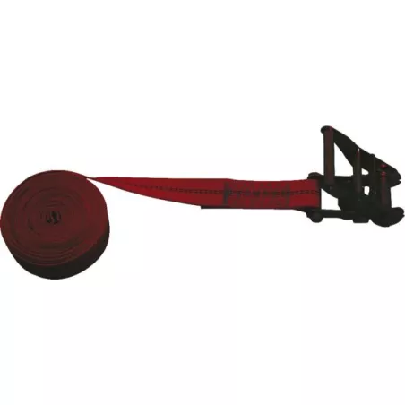 Sangle d'arrimage tendeur à cliquet - 5 m x 25 mm - 800 Kg