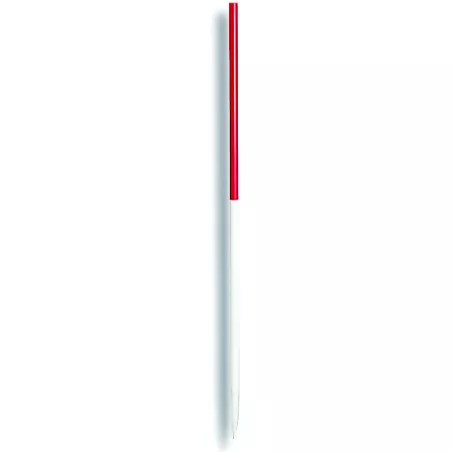 Jalon blanc et rouge en métal