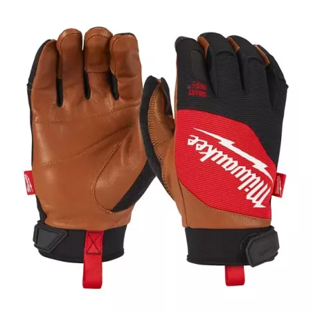 Gants cuir hybrides