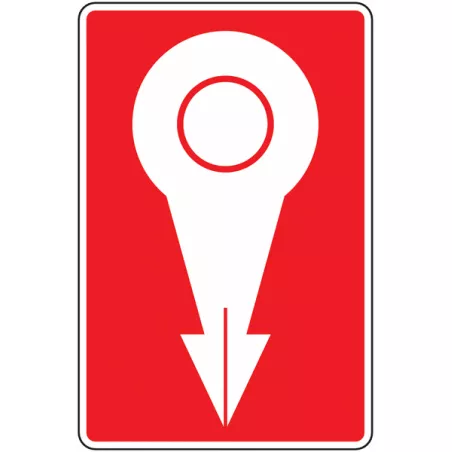 Panneau point d'eau rouge personnalisable