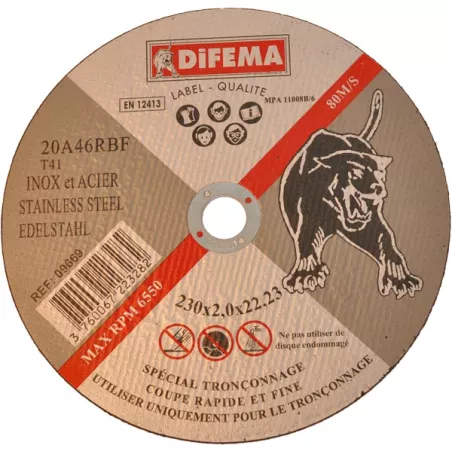 Disque tronçonnage acier 230x2x22 par 5
