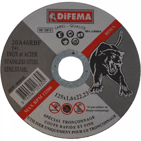 Disque tronçonnage acier 125x1