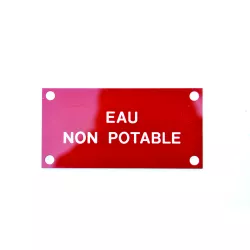 Plaque "EAU NON POTABLE" 5 x 10 cm