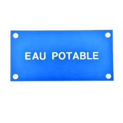 Plaque "EAU POTABLE" 5 x 10 cm