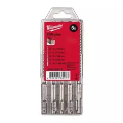 Jeu de 5 forets SDS-plus avec Ø 5.5 x 110 mm et Ø 5.5 / 6 / 7 / 8 x 160 mm