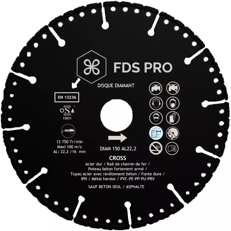 Disque pour coupe-tube pneumatique universel