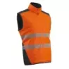 Gilet froid haute visibilié Orange / Marine