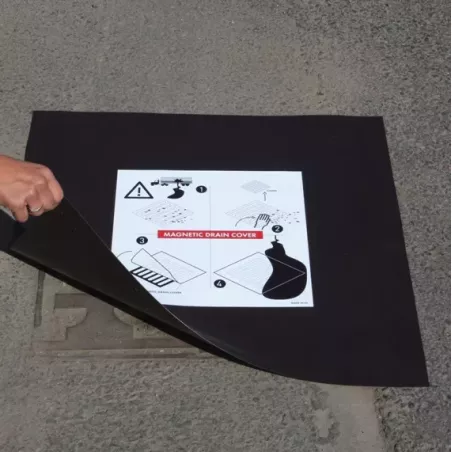 Plaque d'obturation magnétique pour regard