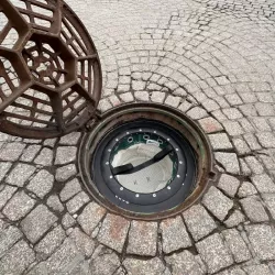 Avaloir anti-déchets rond - Filtration 1 x 1 mm