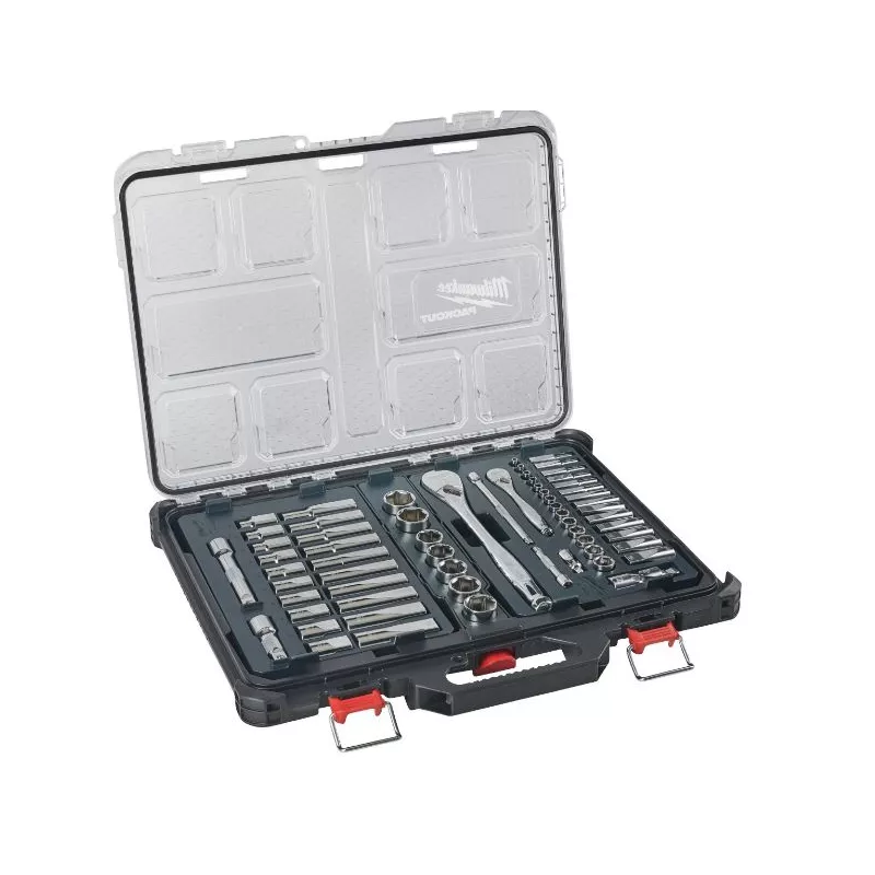Set douilles et cliquets Packout 1/2 1/4 63 Pièces