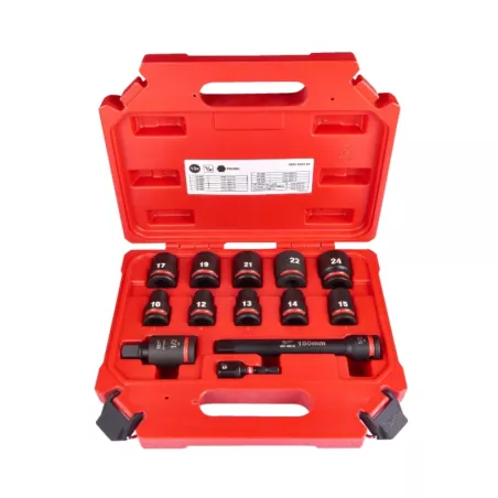 Set de 11 pièces Douilles SHOCKWAVE IMPACT DUTY 1/2"