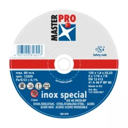 Disque à tronçonner inox et acier MP Ø125