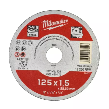 Disque à tronçonner pour métaux Contractor 125 mm