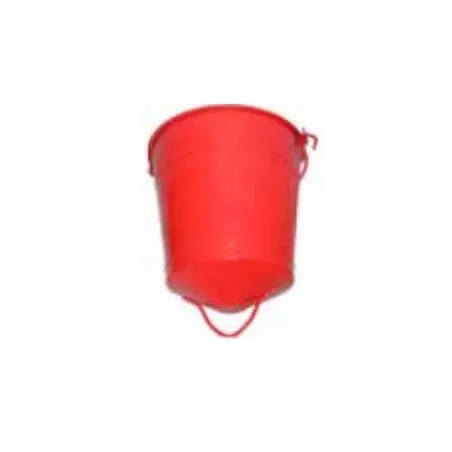 Seau incendie fond rond 20 L rouge
