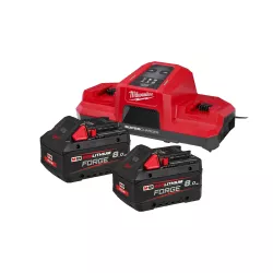 Pack 2 batteries M18 8ah High output + chargeur Milwaukee