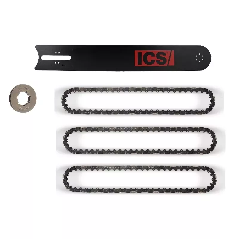 Pack guide 40 cm + 3 chaînes fonte  + 1 pignon - 7/16" ICS